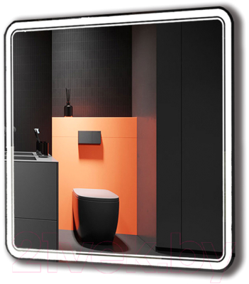 Зеркало Пекам Marta 2 120x80 / marta2-120x80dpcl (с подсветкой, сенсором на взмах руки, подогревом и часами)