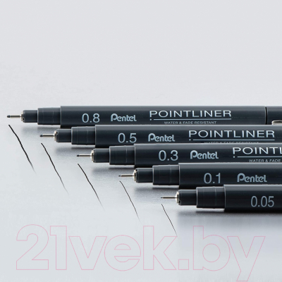 Ручка капиллярная Pentel Pointliner / S20P-8A
