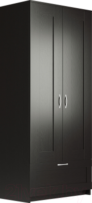 Шкаф Mio Tesoro Сириус 2-х створчатый 1 ящик 2.02.01.020.5 (дуб венге) - фото