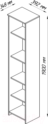Стеллаж Mio Tesoro Сириус 39x190 2.02.07.150.3 (сонома)