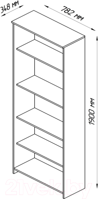 Стеллаж Mio Tesoro Сириус 78x190 2.02.07.120.1