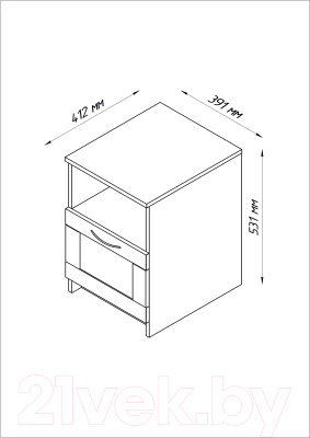 Прикроватная тумба Mio Tesoro Сириус 2.02.03.010.1 (белый)