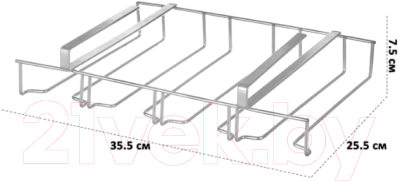 Держатель бокалов на рейлинг El Casa 240119 (серебристый)