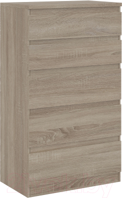 Комод Mio Tesoro Кастор 5 ящиков 2.03.02.070.3 (сонома) - фото