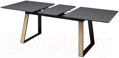 Обеденный стол M-City Франк 160 / 480M04465 (графит/дуб галифакс черный)