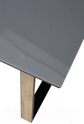 Обеденный стол M-City Франк 160 / 480M04465 (графит/дуб галифакс черный)