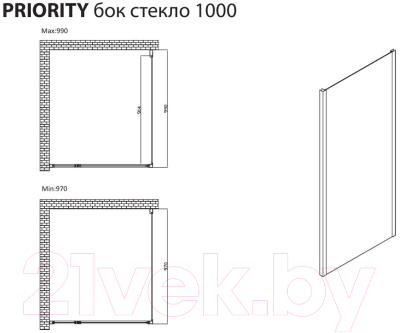 Душевая стенка Allen Brau Priority 3.31046.00 / 294075
