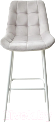 Стул барный M-City Хофман / 688M04888 (H-09 светло-серый велюр/белый)