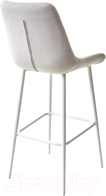 Стул барный M-City Хофман / 688M04888 (H-09 светло-серый велюр/белый)