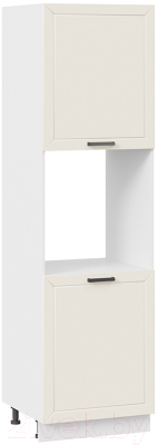 Шкаф-пенал кухонный ТриЯ Лорас 1П6 (белый/холст брюле) - фото