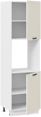 Шкаф-пенал кухонный ТриЯ Лорас 1П6 (белый/холст брюле)