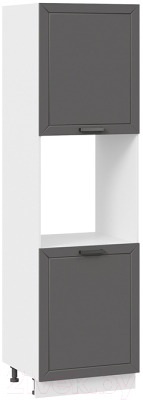 Шкаф-пенал кухонный ТриЯ Лорас 1П6 (белый/холст вулкан) - фото