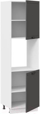 Шкаф-пенал кухонный ТриЯ Лорас 1П6 (белый/холст вулкан)