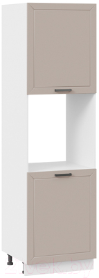 Шкаф-пенал кухонный ТриЯ Лорас 1П6 (белый/холст латте) - фото