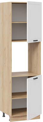 Шкаф-пенал кухонный ТриЯ Лорас 1П6 (дуб крафт золотой/холст белый)