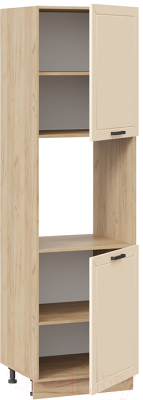 Шкаф-пенал кухонный ТриЯ Лорас 1П6 (дуб крафт золотой/холст брюле)