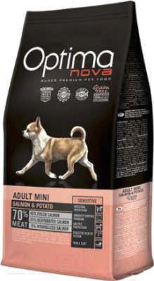 Сухой корм для собак Optimanova Adult Mini Sensitive Salmon & Potato - фото