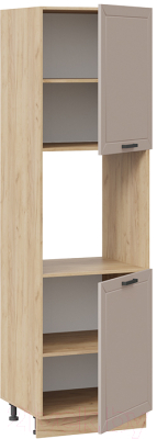 Шкаф-пенал кухонный ТриЯ Лорас 1П6 (дуб крафт золотой/холст латте)