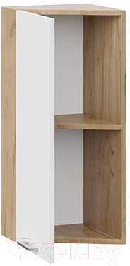 Шкаф навесной для кухни ТриЯ Габриэлла 1В3Т (дуб крафт золотой/сноу)