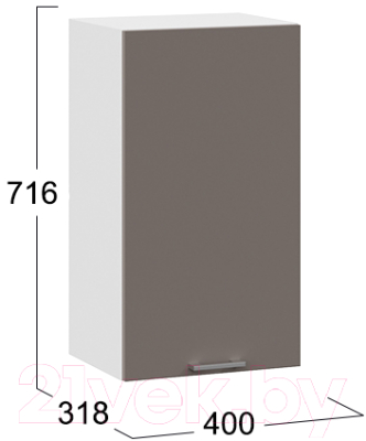 Шкаф навесной для кухни ТриЯ Габриэлла 1В4 (белый/муссон)
