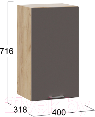 Шкаф навесной для кухни ТриЯ Габриэлла 1В4 (дуб крафт золотой/муссон)