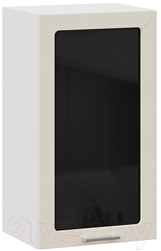 Шкаф навесной для кухни ТриЯ Габриэлла 1В4С (белый/кремовый) - фото