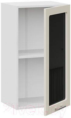 Шкаф навесной для кухни ТриЯ Габриэлла 1В4С (белый/кремовый)