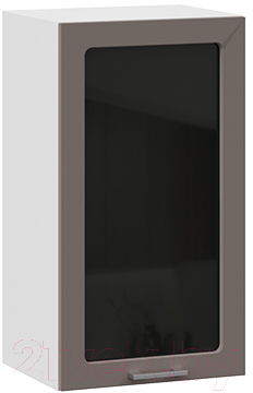 Шкаф навесной для кухни ТриЯ Габриэлла 1В4С (белый/муссон) - фото