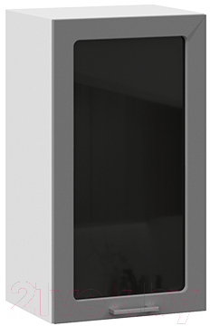 Шкаф навесной для кухни ТриЯ Габриэлла 1В4С (белый/титан) - фото