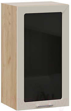 Шкаф навесной для кухни ТриЯ Габриэлла 1В4С (дуб крафт золотой/кремовый) - фото