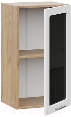 Шкаф навесной для кухни ТриЯ Габриэлла 1В4С (дуб крафт золотой/сноу)