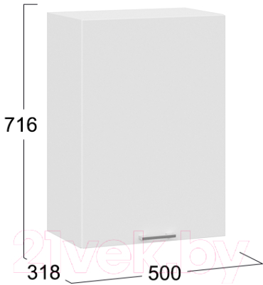 Шкаф навесной для кухни ТриЯ Габриэлла 1В5 (белый/сноу)