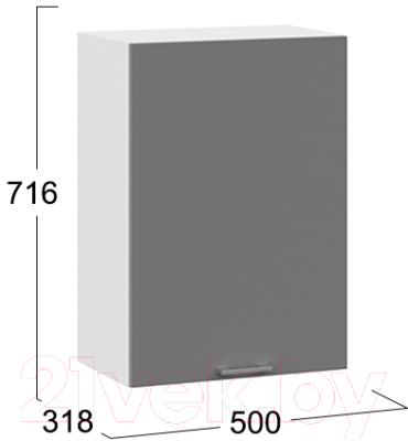Шкаф навесной для кухни ТриЯ Габриэлла 1В5 (белый/титан)