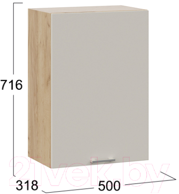 Шкаф навесной для кухни ТриЯ Габриэлла 1В5 (дуб крафт золотой/крем)