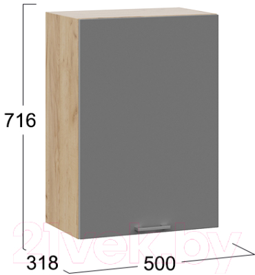 Шкаф навесной для кухни ТриЯ Габриэлла 1В5 (дуб крафт золотой/титан)