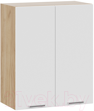 Шкаф навесной для кухни ТриЯ Габриэлла 1В6 (дуб крафт золотой/сноу) - фото