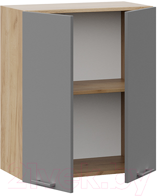 Шкаф навесной для кухни ТриЯ Габриэлла 1В6 (дуб крафт золотой/титан)