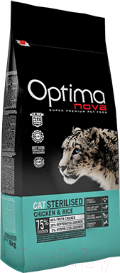 Сухой корм для кошек Optimanova Cat Sterilised Chicken & Rice - фото
