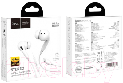 Наушники-гарнитура Hoco M1 EarPods Pro Lightning