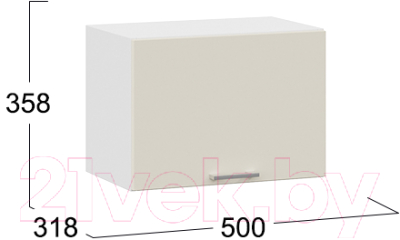 Шкаф под вытяжку ТриЯ Габриэлла 1В5Г (белый/крем)