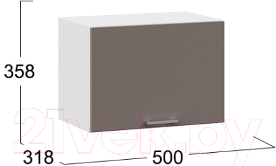 Шкаф под вытяжку ТриЯ Габриэлла 1В5Г (белый/муссон)