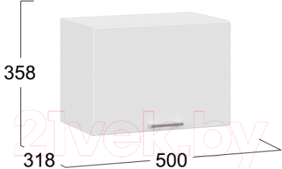 Шкаф под вытяжку ТриЯ Габриэлла 1В5Г (белый/сноу)