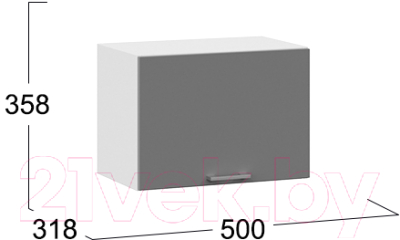 Шкаф под вытяжку ТриЯ Габриэлла 1В5Г (белый/титан)