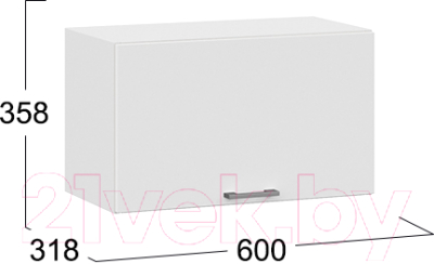 Шкаф под вытяжку ТриЯ Габриэлла 1В6Г (белый/сноу)