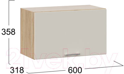 Шкаф под вытяжку ТриЯ Габриэлла 1В6Г (дуб крафт золотой/крем)