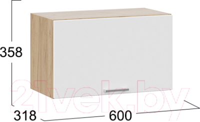 Шкаф под вытяжку ТриЯ Габриэлла 1В6Г (дуб крафт золотой/сноу)