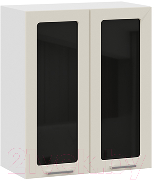 Шкаф навесной для кухни ТриЯ Габриэлла 1В6С (белый/крем) - фото