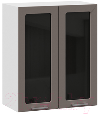 Шкаф навесной для кухни ТриЯ Габриэлла 1В6С (белый/муссон) - фото