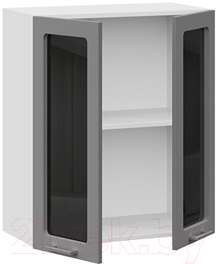 Шкаф навесной для кухни ТриЯ Габриэлла 1В6С (белый/титан)