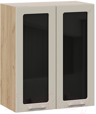 Шкаф навесной для кухни ТриЯ Габриэлла 1В6С (дуб крафт золотой/крем) - фото